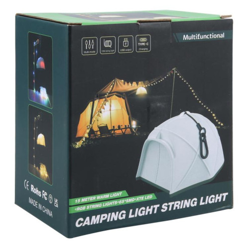 Lampe de camping multifonctionnelle KXK-505 avec guirlande lumineuse de 15 m SH52111332-012