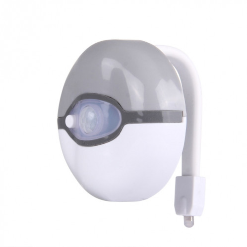 Veilleuse à capteur activé par le mouvement Pikachu Elf Ball Style, Détecteur pour siège de salle de bain de toilette à domicile, multi-mode 7 couleurs claires (gris) SH233H1318-06