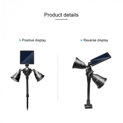 Capteur intelligent à double tête à capteur solaire du robot à LED pour pelouse extérieure SH53001271-014