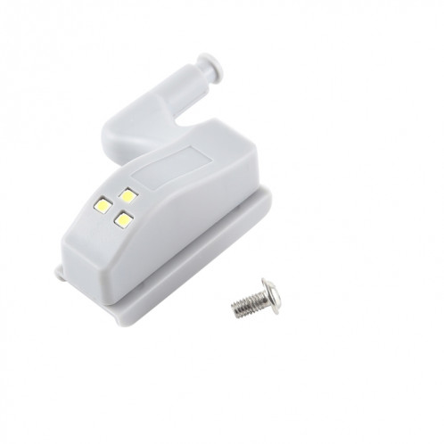 10 PCS 0.3W charnière intérieure universelle LED capteur lampe placard 3 LED veilleuse Auto ON / OFF ampoule (lumière blanche) SH92WL811-010