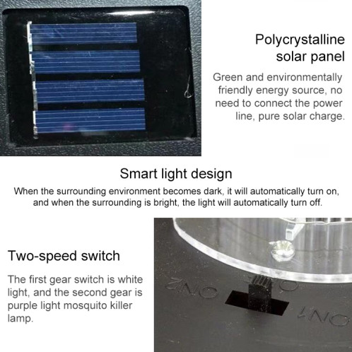 LED solaire Mosquito Pest tueur Ferme pelouse lumière paysage Lampe étanche IP44 SH583553-08