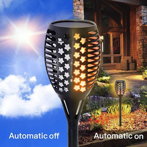 RGB LED Solaire étoile Flamme Lumière IP65 jardin lampe paysage extérieur étanche SH59271020-08