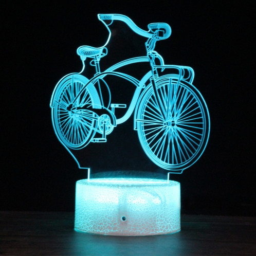 DC01 Crack Base Bicycle Creative 3D Coloré LED Veilleuse décorative, Version à télécommande SH5932599-06