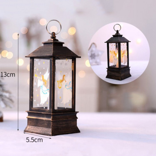 Décoration de bureau de lampe à LED de flamme de simulation de Noël de modèle d'ange d'or SH966G121-04
