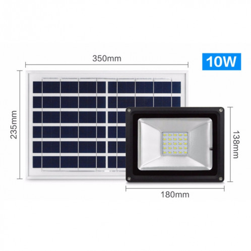 Lumière d'inondation de puissance solaire imperméable de TGD 10W IP65, 30 lumières intelligentes de LED avec le panneau solaire et à télécommande SH5983727-016