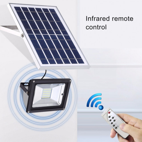 Lumière d'inondation solaire imperméable de TGD 30W IP65, lumière intelligente de 54 LEDs avec le panneau solaire et à télécommande SH5984735-016