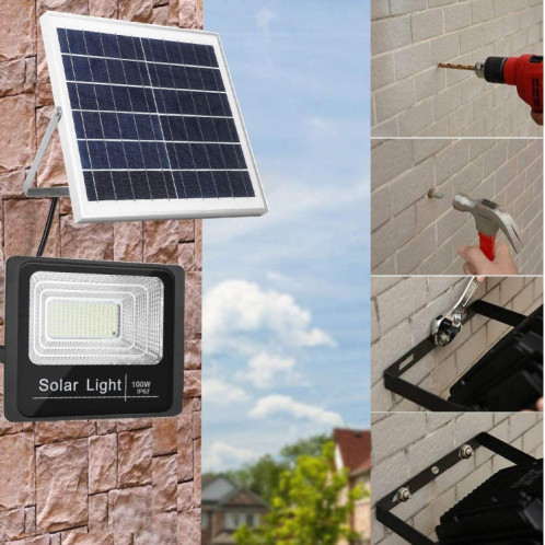Projecteur solaire étanche 100W 281 LED IP67 avec télécommande SH59951110-07