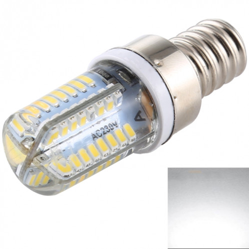 E12 SMD 3014 64 LED Dimmable LED Corn Light, AC 220V (lumière blanche) SH00WL1771-06