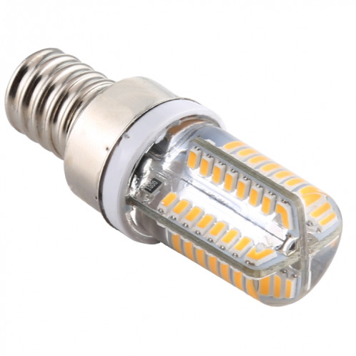 E12 SMD 3014 64 LED Dimmable LED Corn Light, AC 220V (Blanc Chaud) SH00WW1911-06