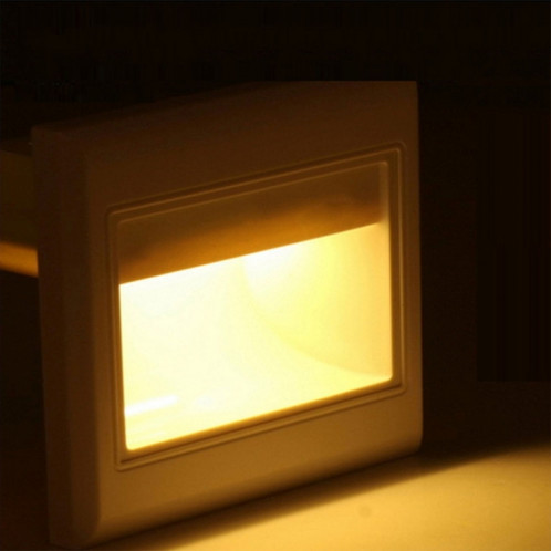 YouOKLight YK2306 Lumière blanche chaude avec capteur de mouvement COB LED Footlight, Applique murale carrée pour escalier en coin, AC 85-265V SH60561901-06