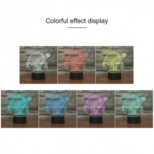 Veilleuse décorative 3D à base de tortue noire, alimentée par USB et batterie SH62011269-04