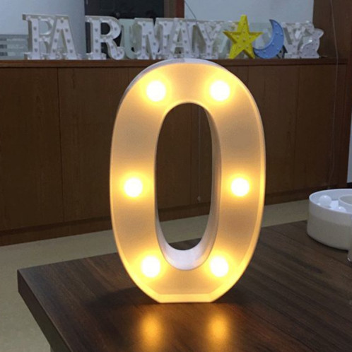 Chiffre 0 lumière de décoration de forme, lumière sèche chaude accrochante debout de vacances SH214A499-07