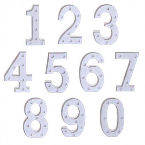 Chiffre 5 lumière de décoration de forme, lumière sèche chaude accrochante debout de vacances de blanc de batterie sèche SH214F896-07