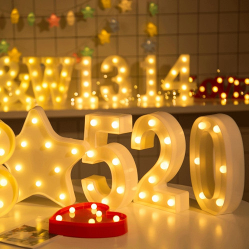 Chiffre 0 lumière de décoration de forme, lumière sèche chaude accrochante debout de vacances SH214A499-07