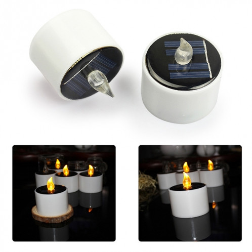 Lampe de bougie d'énergie solaire de 6 PCS, lumière blanche chaude de nuit d'atmosphère d'économie d'énergie de la lumière LED SH62151493-07