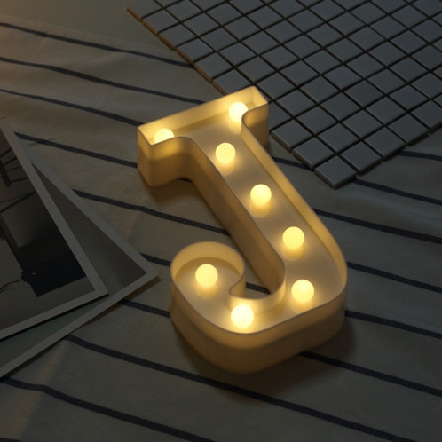 Lumière anglaise décorative de forme de lettre de l'alphabet J, batterie sèche sèche SH216J1930-011