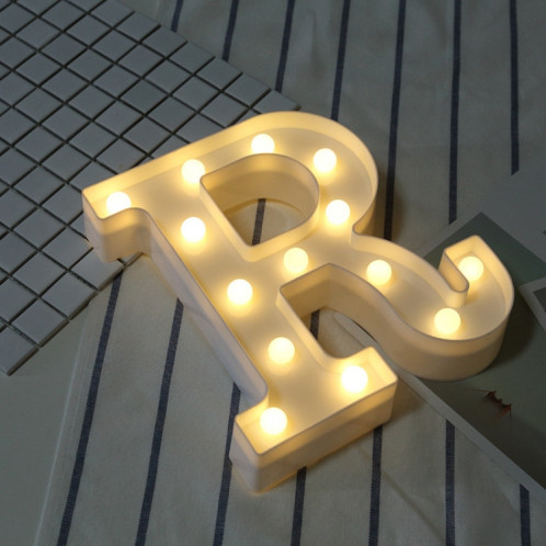 Lumière anglaise décorative de forme de lettre de l'alphabet R, lumière sèche chaude accrochante de vacances de LED SH216R1832-011