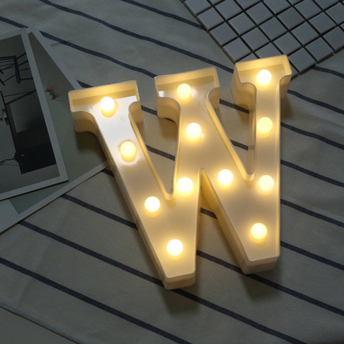 Lumière anglaise décorative de forme de lettre de l'alphabet W, lumière sèche chaude accrochante de vacances de LED SH216W31-011