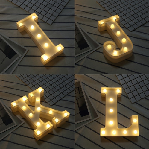 Lumière anglaise décorative de forme de lettre de l'alphabet D, lumière sèche chaude de vacances accrochante debout blanche de batterie sèche de LED SH216D1929-011