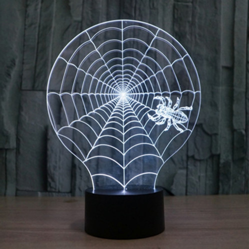 Cobweb Style 7 Couleur Décoloration Creative Visual stéréo lampe 3D Touch Switch Control LED Light Lampe de bureau Night Light SC62241-013