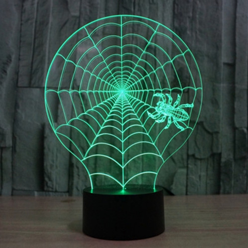 Cobweb Style 7 Couleur Décoloration Creative Visual stéréo lampe 3D Touch Switch Control LED Light Lampe de bureau Night Light SC62241-013