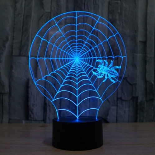 Cobweb Style 7 Couleur Décoloration Creative Visual stéréo lampe 3D Touch Switch Control LED Light Lampe de bureau Night Light SC62241-013