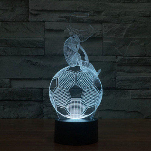 Thinking Football Style 7 Couleur Décoloration Creative Visual stéréo lampe 3D Touch Switch Control LED Light Lampe de bureau Night Light ST62290-013
