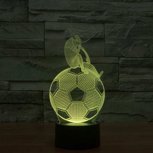 Thinking Football Style 7 Couleur Décoloration Creative Visual stéréo lampe 3D Touch Switch Control LED Light Lampe de bureau Night Light ST62290-013