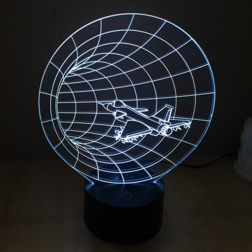 Time Machine Style 7 Couleur Décoloration Creative Visual Stéréo Lampe 3D Touch Switch Control LED Light Lampe de bureau Night Light ST62358-013