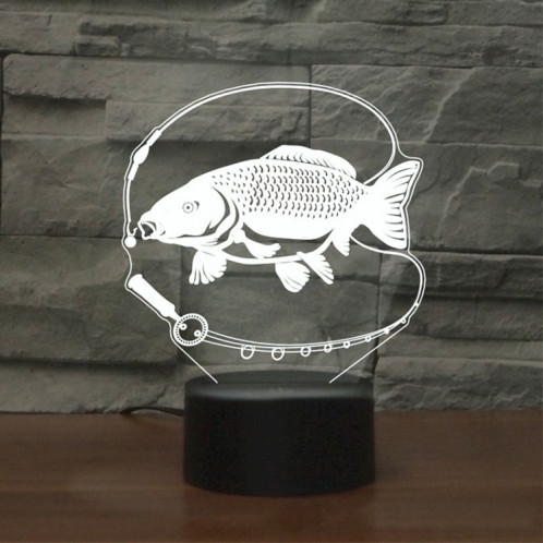Lumière de nuit décorative créative 3D LED de base noire de pêche, version de télécommande de 16 couleurs SH62521554-04