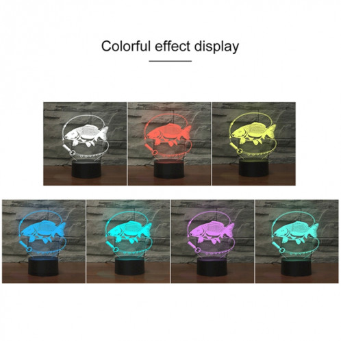 Lampe de nuit décorative 3D à base de pêche noire, alimentée par USB et batterie SH62541186-04