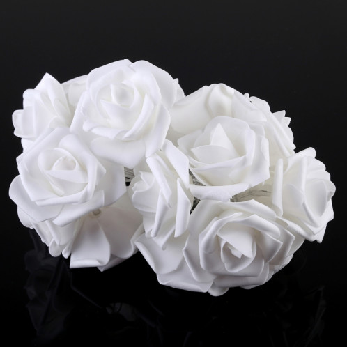 3m forme de rose prise USB romantique LED chaîne vacances lumière, lampe décorative fée de style adolescente 20 LED pour Noël, mariage, chambre à coucher (blanc chaud) SH29WW301-07