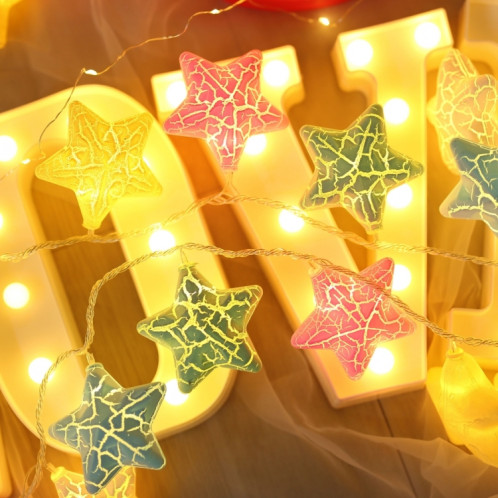 3m étoile fissurée prise USB LED romantique chaîne vacances lumière, 20 LEDs adolescente Style chaleureuse fée lampe décorative pour Noël, mariage, chambre à coucher (blanc chaud) SH31WW1477-08