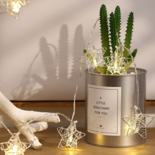 3m creux étoile prise USB LED romantique chaîne vacances lumière, lampe décorative fée de style adolescente 20 LED pour Noël, mariage, chambre à coucher (blanc chaud) SH33WW939-08
