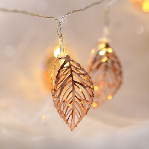 3m feuille d'or rose prise USB romantique LED chaîne de vacances lumière, 20 LEDs Adolescente Style Warm Fairy Lampe décorative pour Noël, Mariage, chambre à coucher (Warm White) SH35WW1251-04