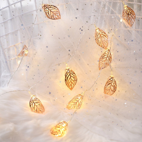 3m feuille d'or rose prise USB romantique LED chaîne de vacances lumière, 20 LEDs Adolescente Style Warm Fairy Lampe décorative pour Noël, Mariage, chambre à coucher (Warm White) SH35WW1251-04