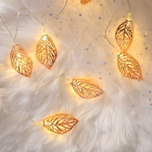 3m feuille d'or rose prise USB romantique LED chaîne de vacances lumière, 20 LEDs Adolescente Style Warm Fairy Lampe décorative pour Noël, Mariage, chambre à coucher (Warm White) SH35WW1251-04