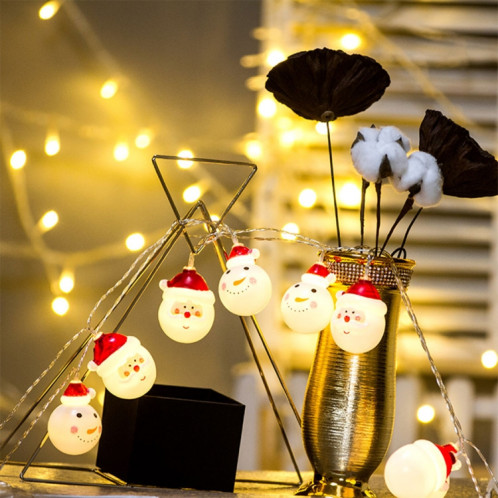 3 m père Noël LED vacances guirlande lumineuse, 20 LEDs USB Plug Warm Warm Fairy Lampe décorative pour Noël, fête, chambre à coucher (Warm White) SH39WW547-03