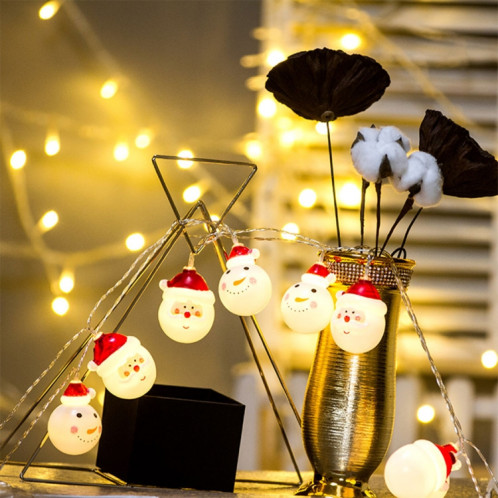 3 m père Noël LED vacances guirlande lumineuse, 20 LEDs USB Plug Warm Warm Fairy Lampe décorative pour Noël, fête, chambre à coucher (Warm White) SH39WW547-03
