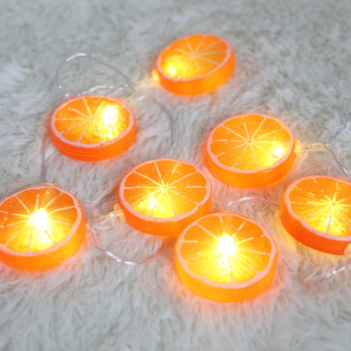 3m citron tranche prise USB romantique LED chaîne vacances lumière, 20 LEDs adolescente style chaleureuse fée lampe décorative pour Noël, mariage, chambre à coucher (Orange) SH540E1150-03