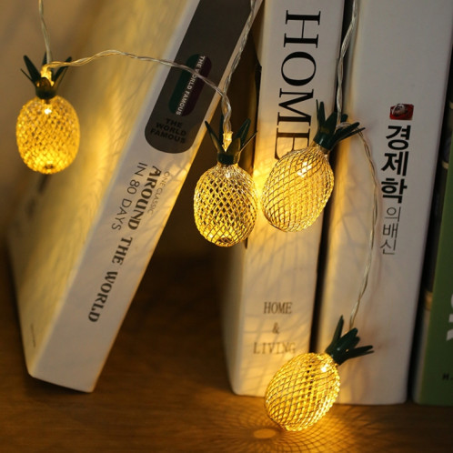 3m de fer ananas prise USB romantique LED chaîne de vacances lumière, lampe décorative fée de style adolescente 20 LED pour Noël, mariage, chambre à coucher (blanc chaud) SH44WW1500-04