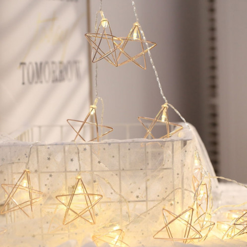 3m étoile de fer prise USB LED romantique chaîne de vacances lumière, 20 LEDs adolescente style chaleureuse fée lampe décorative pour Noël, mariage, chambre à coucher (blanc chaud) SH49WW192-04