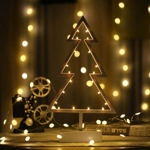 Arbre de Noël en forme de lampe de Noël romantique avec porte-lampe, lampe de nuit décorative pour fée chaleureuse pour Noël, mariage, chambre à coucher (blanc chaud) SH57WW1597-03
