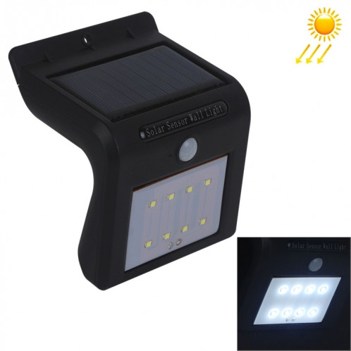 Lumière blanche imperméable d'IP65, 8 lumière solaire de mur de sonde de mouvement de LEDs avec le panneau solaire SH68011689-07