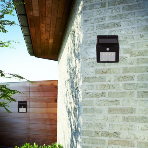 Lumière blanche imperméable d'IP65, 8 lumière solaire de mur de sonde de mouvement de LEDs avec le panneau solaire SH68011689-07