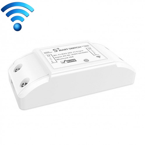 Module de commande à distance sans fil WiFi Smart Switch 10A à canal unique compatible avec Alexa et Google Home, AC 90-250V SH6901115-07