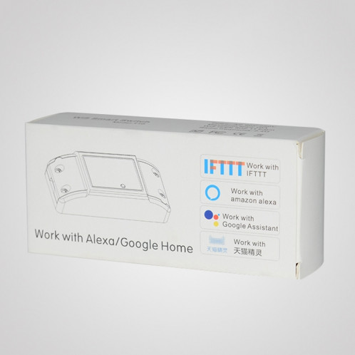 Module de commande à distance sans fil WiFi Smart Switch 10A à canal unique compatible avec Alexa et Google Home, AC 90-250V SH6901115-07