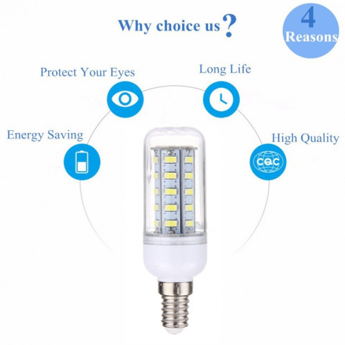 Lumière blanche de maïs de la lumière E14 3.5W LED, ampoule de 36 LEDs SMD 5730, CA 220-240V SH29WL396-011