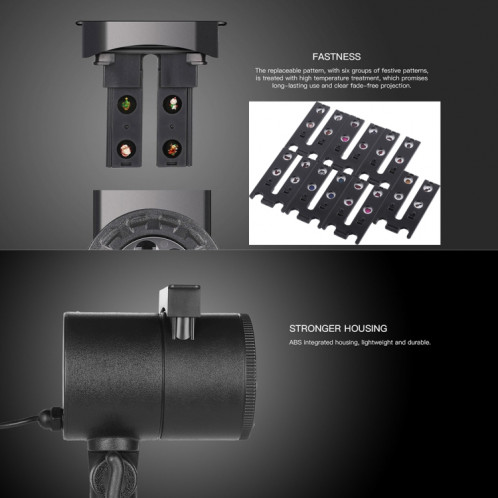 Blinblin CPF-LM401 4W IP65 imperméabilisent la lumière de paysage de coquille d'ABS de lumière blanche, lampe extérieure de pelouse avec des modèles de 8 groupes SH72621175-012