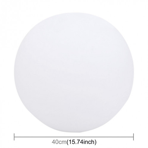 LEH-42321 40cm boule ronde lampe solaire d'énergie, jardin flottant changeant la lumière colorée de LED avec 2.8W panneau solaire monocristallin de silicium (blanc) SH712W1726-08